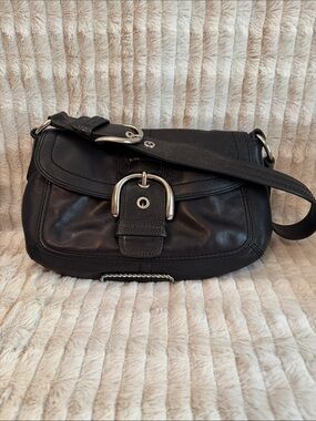 Vintage Coach Soho F13105 Black Leather